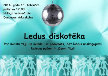 Ledus diskotēkas plakāts