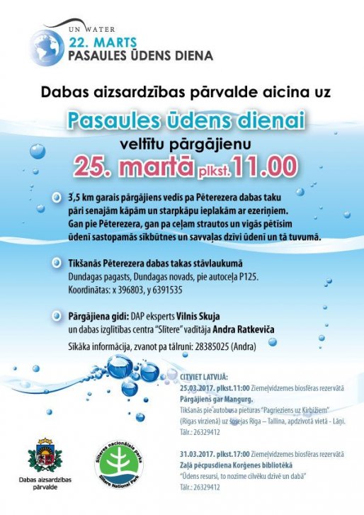 Ūdens dienas pārgājienu afiša